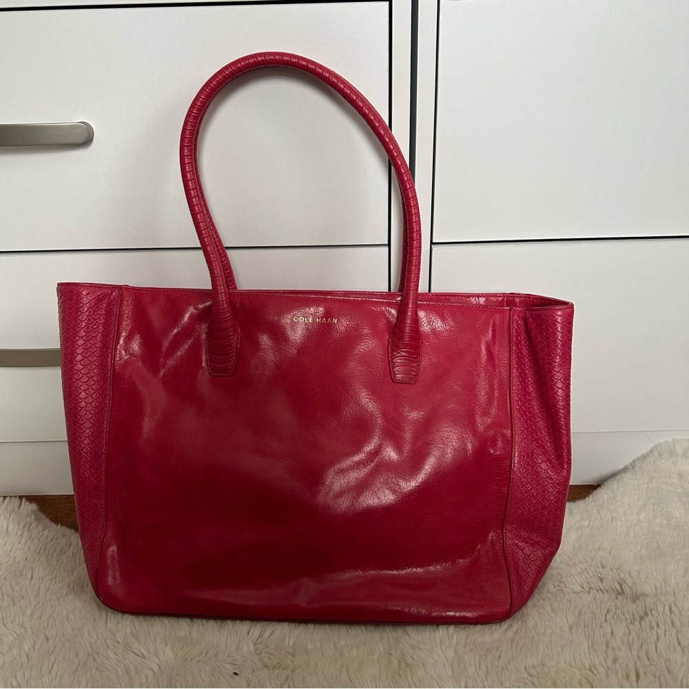Cole Haan Pink Leather Tote Bag New w/o tags
